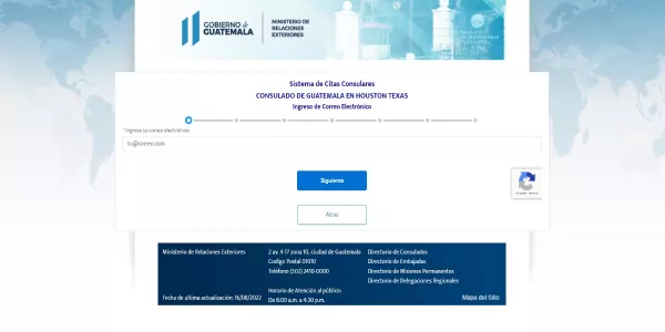 Cómo reservar una cita en el consulado de Guatemala para Estados Unidos 2 paso 2 cita consualar guatemalteca